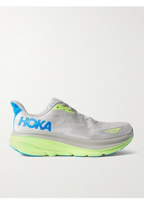 Hoka - Clifton 9 Rubber-Trimmed Mesh Running Sneakers - Men - White - US 8.5