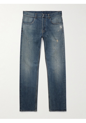 Givenchy - Slim-Fit Straight-Leg Distressed Jeans - Men - Blue - UK/US 28