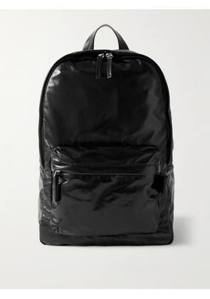 Bottega Veneta - Archetype Medium Glossed-Leather Backpack - Men - Black