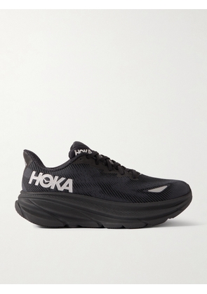 Hoka - Clifton 9 Rubber-Trimmed Recycled-GORE-TEX Invisible Fit Sneakers - Men - Black - US 8