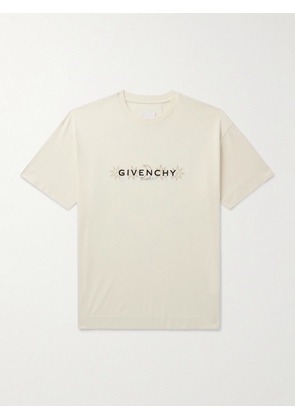 Givenchy - Tarot Story Logo-Print Cotton-Jersey T-Shirt - Men - Neutrals - XS