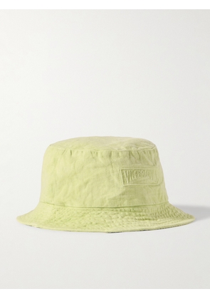 Vilebrequin - Bohème Logo-Embroidered Linen Bucket Hat - Men - Green - M/L