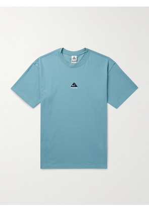 Nike - ACG Logo-Embroidered Jersey T-Shirt - Men - Blue - S