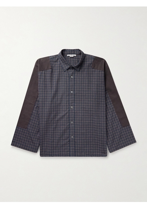 Acne Studios - Sampa Oversized Checked Cotton-Flannel and Twill Shirt - Men - Black - IT 44