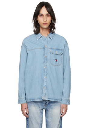 Tommy Jeans Indigo Embroidered Denim Shirt