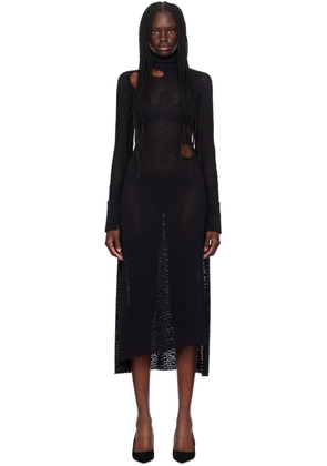 Victoria Beckham Black Cutout Midi Dress