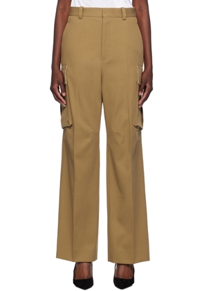 Victoria Beckham Tan Relaxed Cargo Trousers