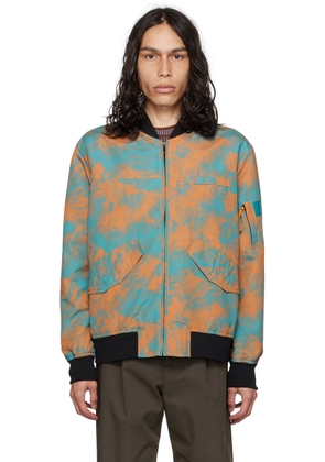 PS by Paul Smith Blue & Orange Graphic Bomber Jacket