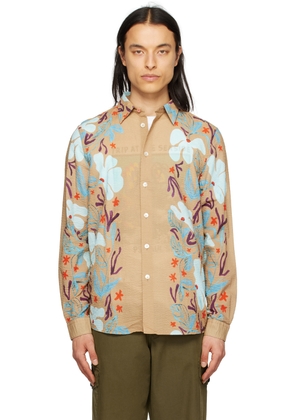 PS by Paul Smith Tan Sea Floral Shirt