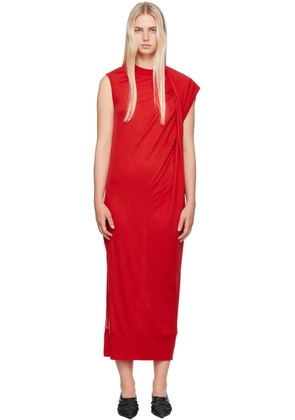 Stella McCartney Red Draped Maxi Dress