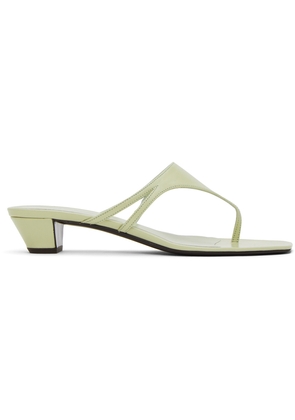 The Row Green Thong Heeled Sandals