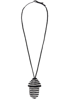 Stella McCartney Black Crochet Mushroom Necklace