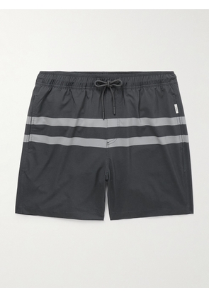 Onia - Comfort Straight-Leg Mid-Length Striped Swim Shorts - Men - Gray - S