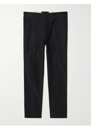TOM FORD - Straight-Leg Cotton-Blend Moleskin Trousers - Men - Black - UK/US 30
