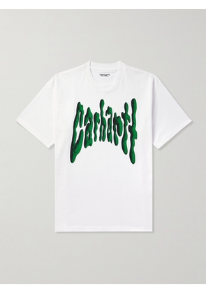 Carhartt WIP - Logo-Print Cotton-Jersey T-Shirt - Men - White - XS