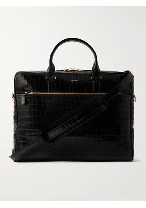 TOM FORD - Croc-Effect Leather Briefcase - Men - Black