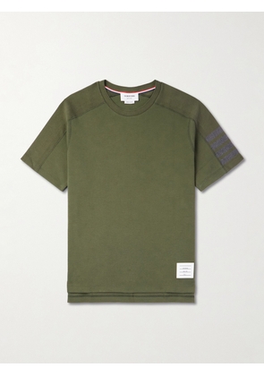 Thom Browne - Striped Cotton-Jersey T-Shirt - Men - Green - 0