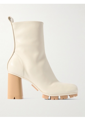 Bottega Veneta - Shore Leather Ankle Boots - Cream - EU 38,EU 39