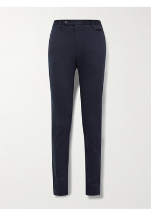 Incotex - Venezia 1951 Slim-Fit Straight-Leg Double-Faced Cotton-Blend Trousers - Men - Blue - IT 44