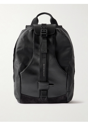 Givenchy - G-Trail Medium Leather and Suede-Trimmed Ripstop Backpack - Men - Black