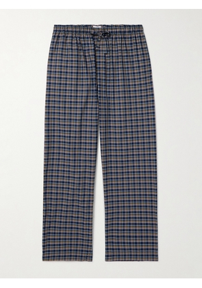 Derek Rose - Barker Checked Cotton-Poplin Pyjama Trousers - Men - Blue - S
