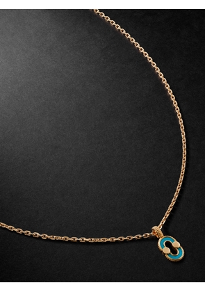 Viltier - Magnetic 18-Karat Gold, Turquoise and Lapis Lazuli Pendant Necklace - Men - Gold