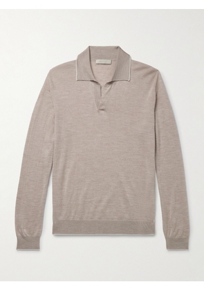 Saman Amel - Capell Slim-Fit Cashmere and Silk-Blend Polo Shirt - Men - Neutrals - IT 46