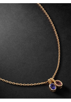 Viltier - Magnetic 18-Karat Gold, Tanzanite and Tourmaline Pendant Necklace - Men - Gold