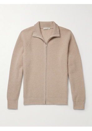 Saman Amel - Halle Ribbed Cashmere Zip-Up Cardigan - Men - Neutrals - IT 48