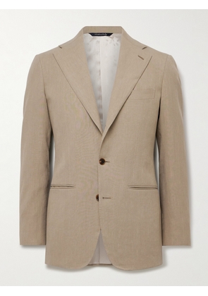 Saman Amel - Slim-Fit Linen Suit Jacket - Men - Neutrals - IT 48