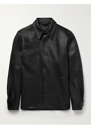 Saman Amel - Leather Shirt Jacket - Men - Black - IT 46