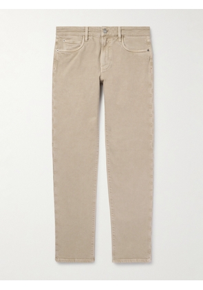 Loro Piana - Quarona Slim-Fit Stretch-Cotton Twill Trousers - Men - Neutrals - UK/US 30