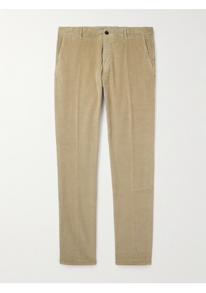 Incotex - Slim-Fit Stretch-Cotton Corduroy Trousers - Men - Neutrals - UK/US 29