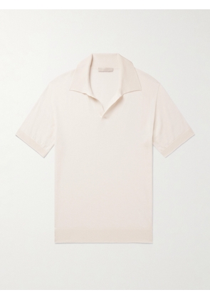 Saman Amel - Capell Slim-Fit Cashmere and Silk-Blend Polo Shirt - Men - Neutrals - IT 48