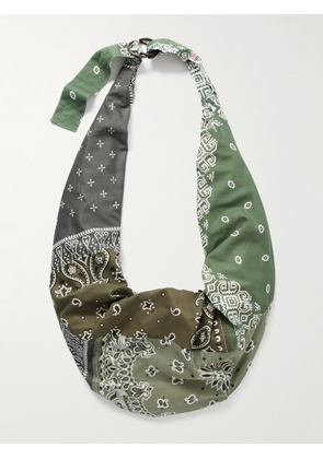 KAPITAL - Snufkin Patchwork Bandana-Print Voile Messenger Bag - Men - Green