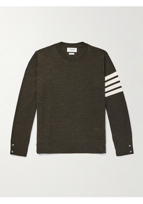 Thom Browne - Slim-Fit Striped Merino Wool Sweater - Men - Green - 1