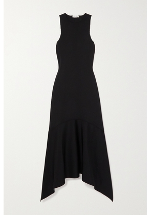 The Row - Olina Asymmetric Stretch-crepe Midi Dress - Black - x small,small,medium,large,x large