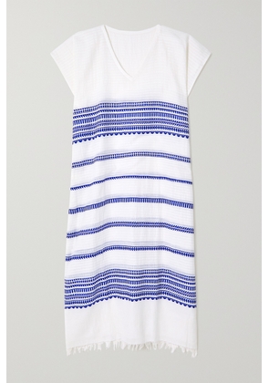 lemlem - + Net Sustain Yani Fringed Striped Cotton-blend Kaftan - Blue - One size