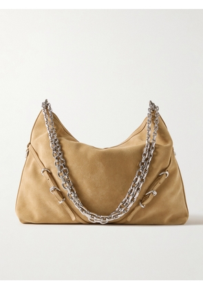 Givenchy - Voyou Medium Suede Shoulder Bag - Brown - One size