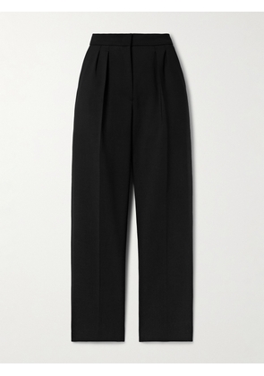 Max Mara - Verbano Cropped Pleated Wool-blend Straight-leg Pants - Black - UK 4,UK 6,UK 8,UK 10,UK 12,UK 14,UK 16,UK 18