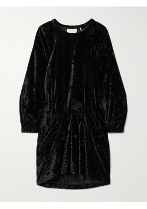 Isabel Marant - Lassie Crushed-velvet Mini Dress - Black - FR34,FR36,FR38,FR40,FR42,FR44
