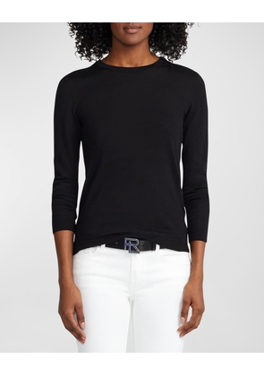 Long-Sleeve Cashmere Crewneck Sweater