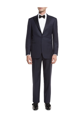 Super 150s Wool Tuxedo Suit, Navy