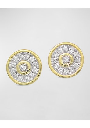 18k Gold Firenze Spinning Diamond Disc Earrings