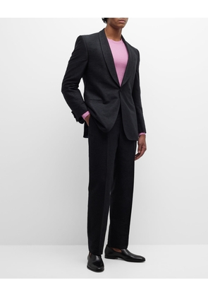 Men's Shawl-Collar Shantung Silk Tuxedo