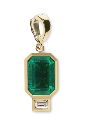 18K Emerald and Baguette Diamond Charm