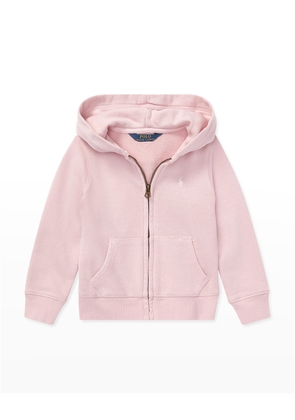 Girl's Drapey Terry Zip Hoodie, Size 2-6X