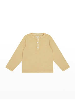 Kid's Cotton Henley Shirt, Size 1-6