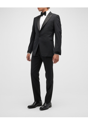 Men's Solid Wool Peak Tuxedo