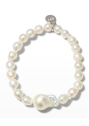 Mixed Size Baroque Pearl Stretch Bracelet